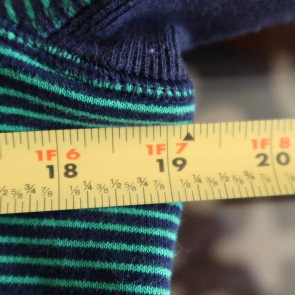 Lululemon Green Striped Pullover Turtleneck Gym Athletic Sweatshirt Womens Sz 4 - Picture 7 of 9